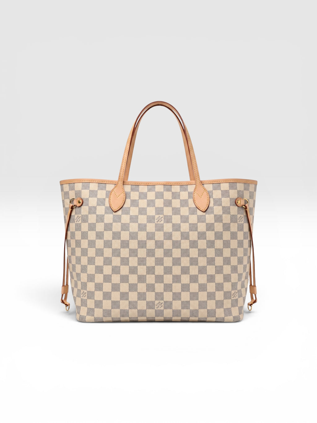 Louis Vuitton Damier Azur Neverfull MM Tote Bag White