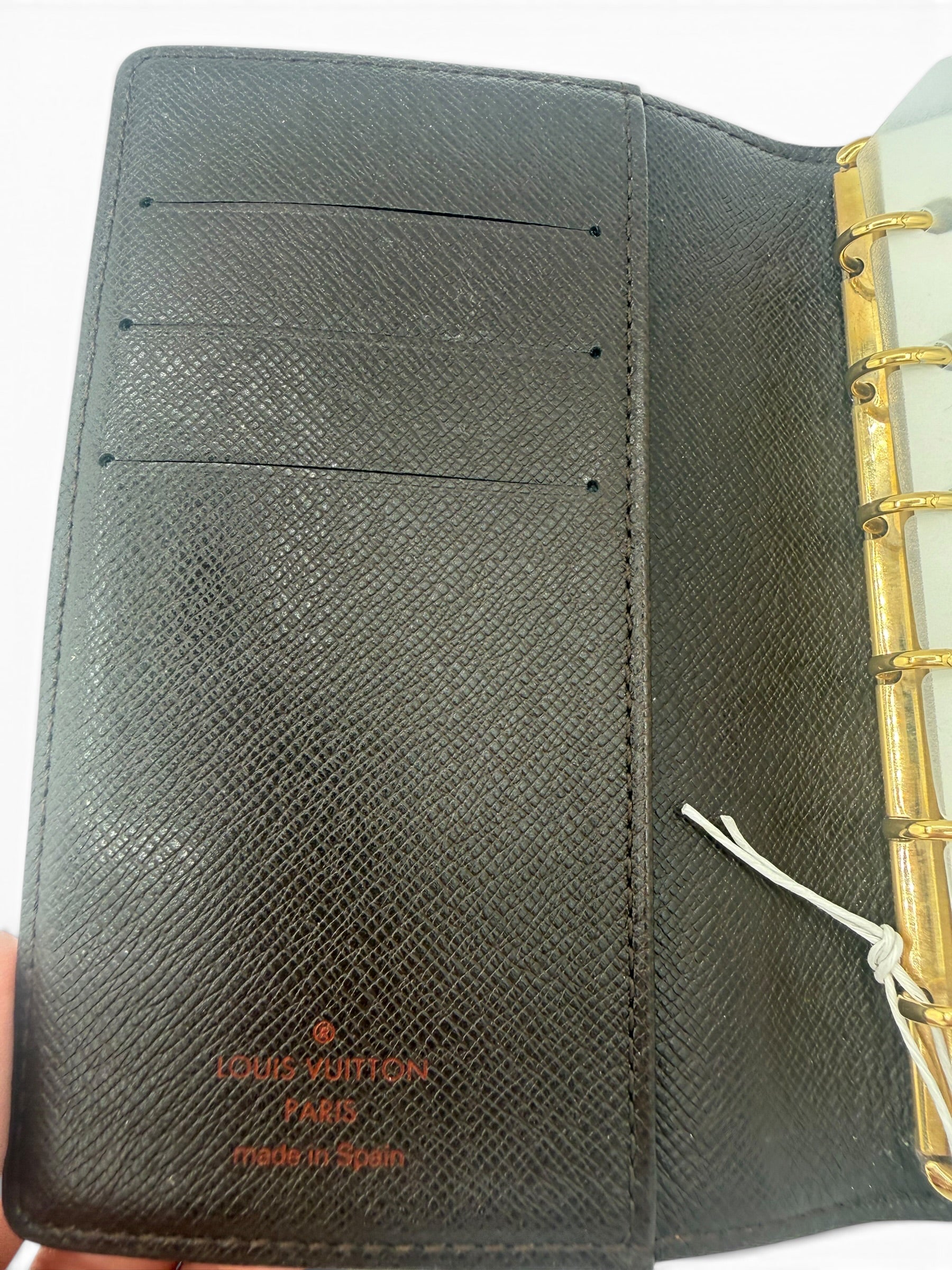 Louis Vuitton Damier Ebene Agenda PM Ring Organizer