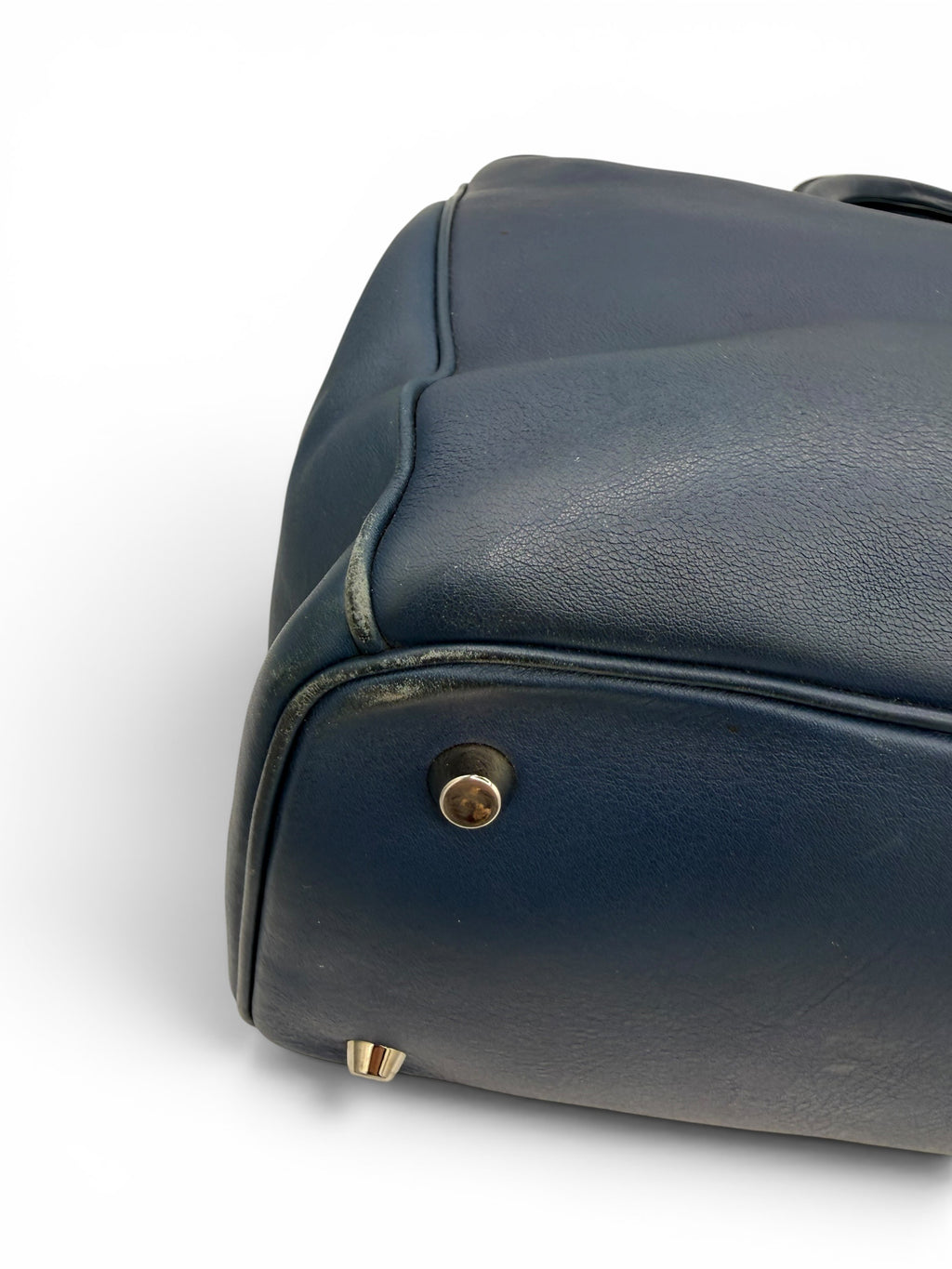 Christian Dior Diorissimo Large Leather Tote Navy Blue