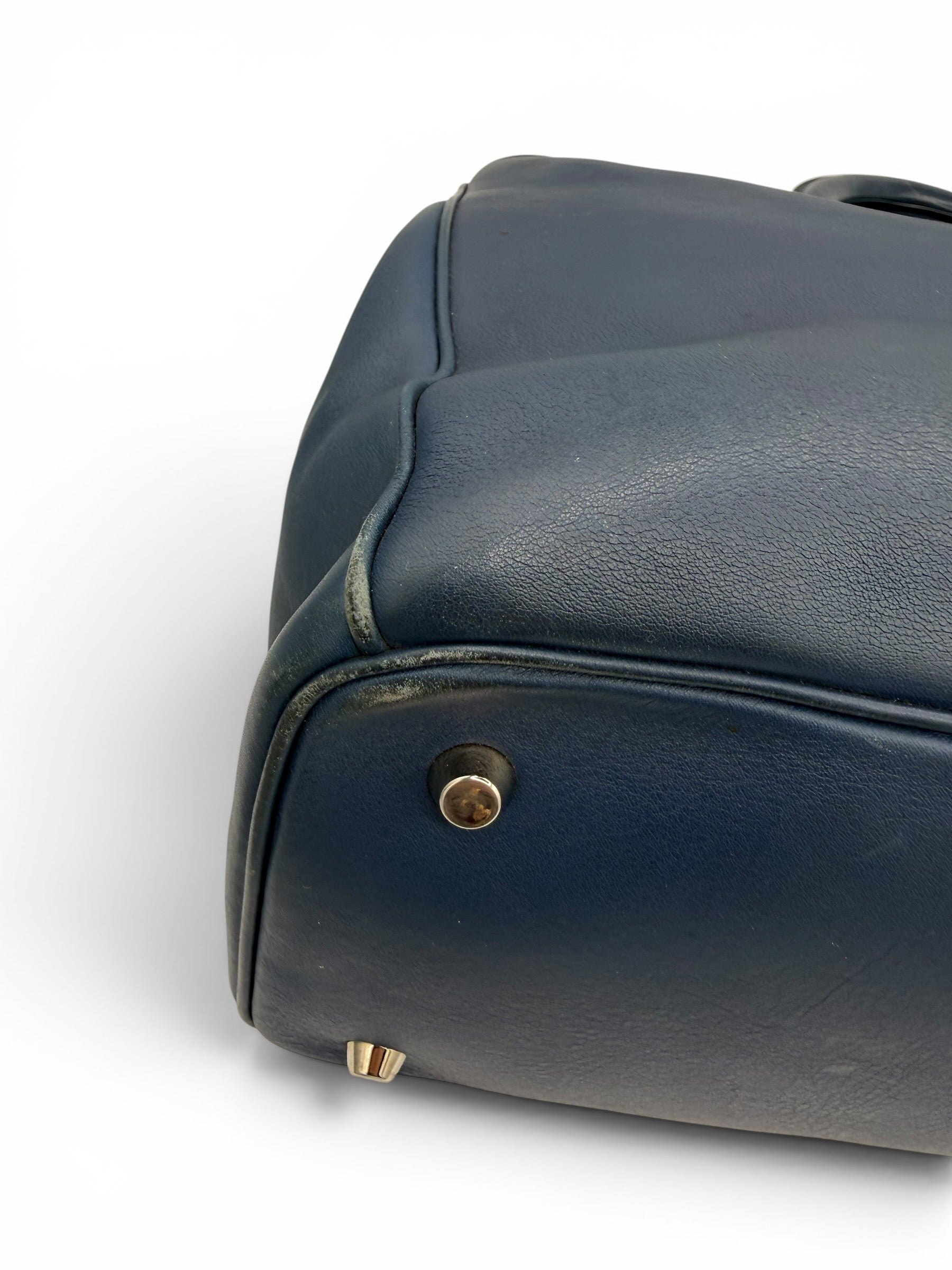 Christian Dior Diorissimo Large Leather Tote Navy Blue