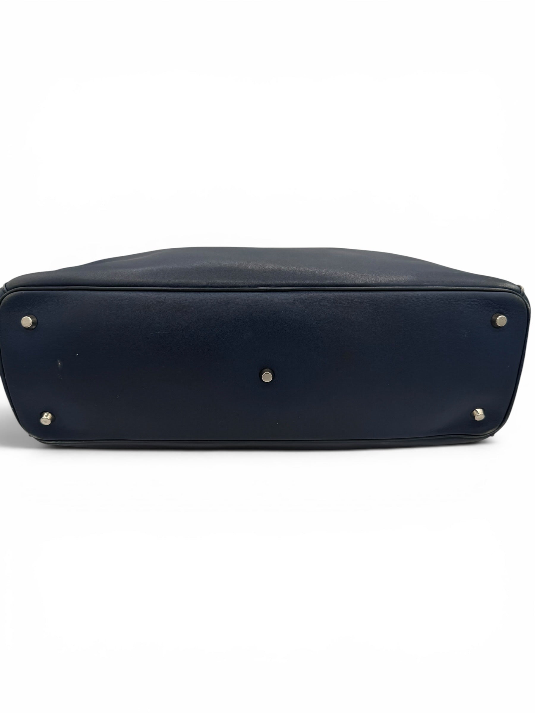 Christian Dior Diorissimo Large Leather Tote Navy Blue