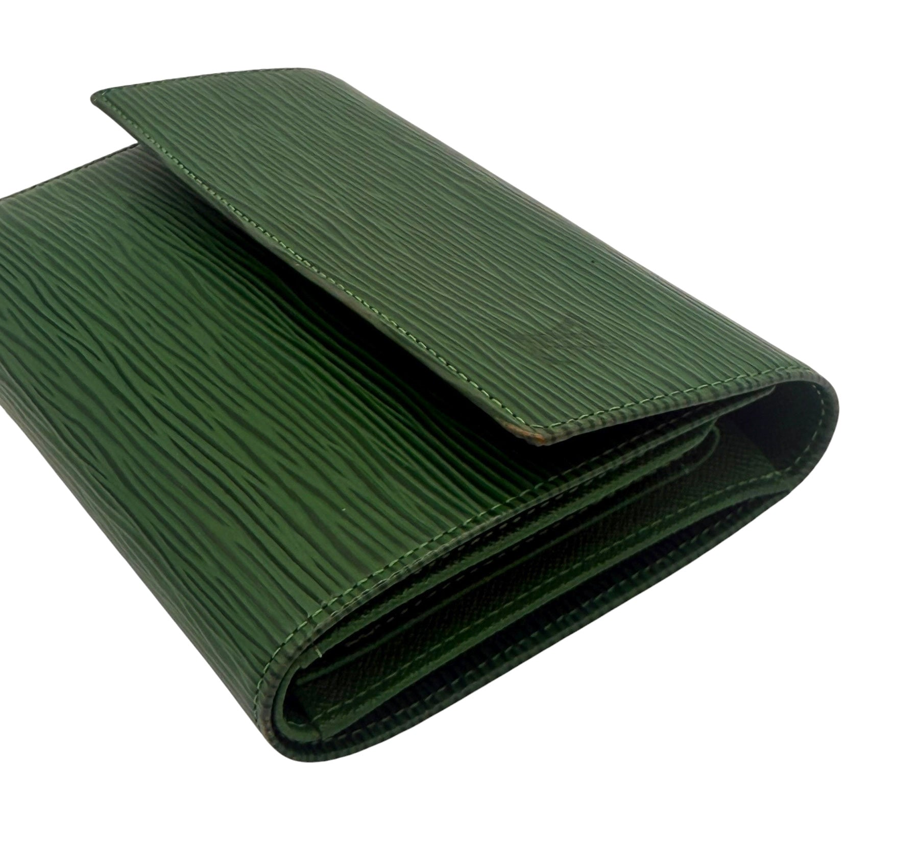 Louis Vuitton Vintage Borneo Green Epi Leather Sarah Wallet