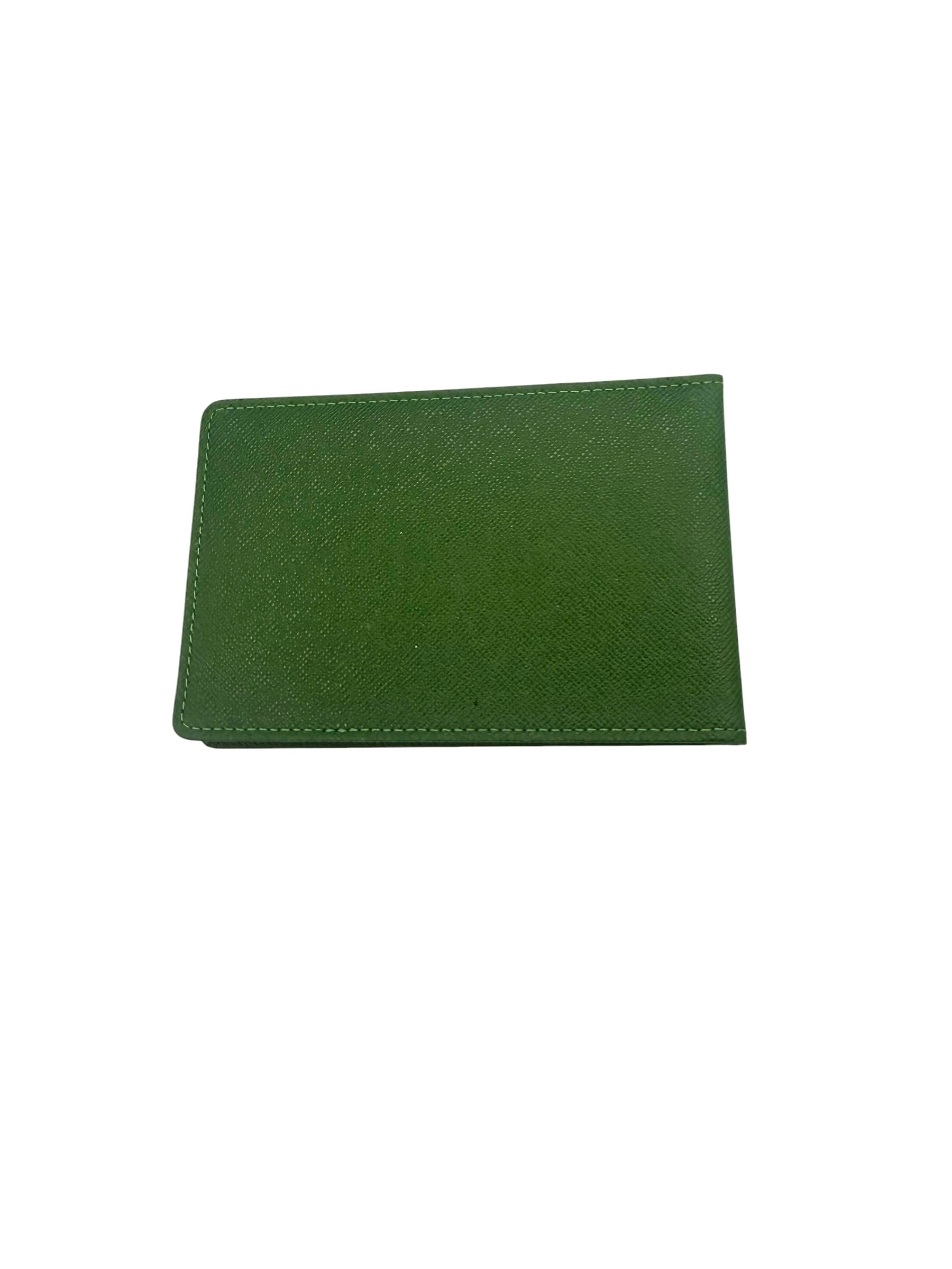 Louis Vuitton Vintage Borneo Green Epi Leather Sarah Wallet