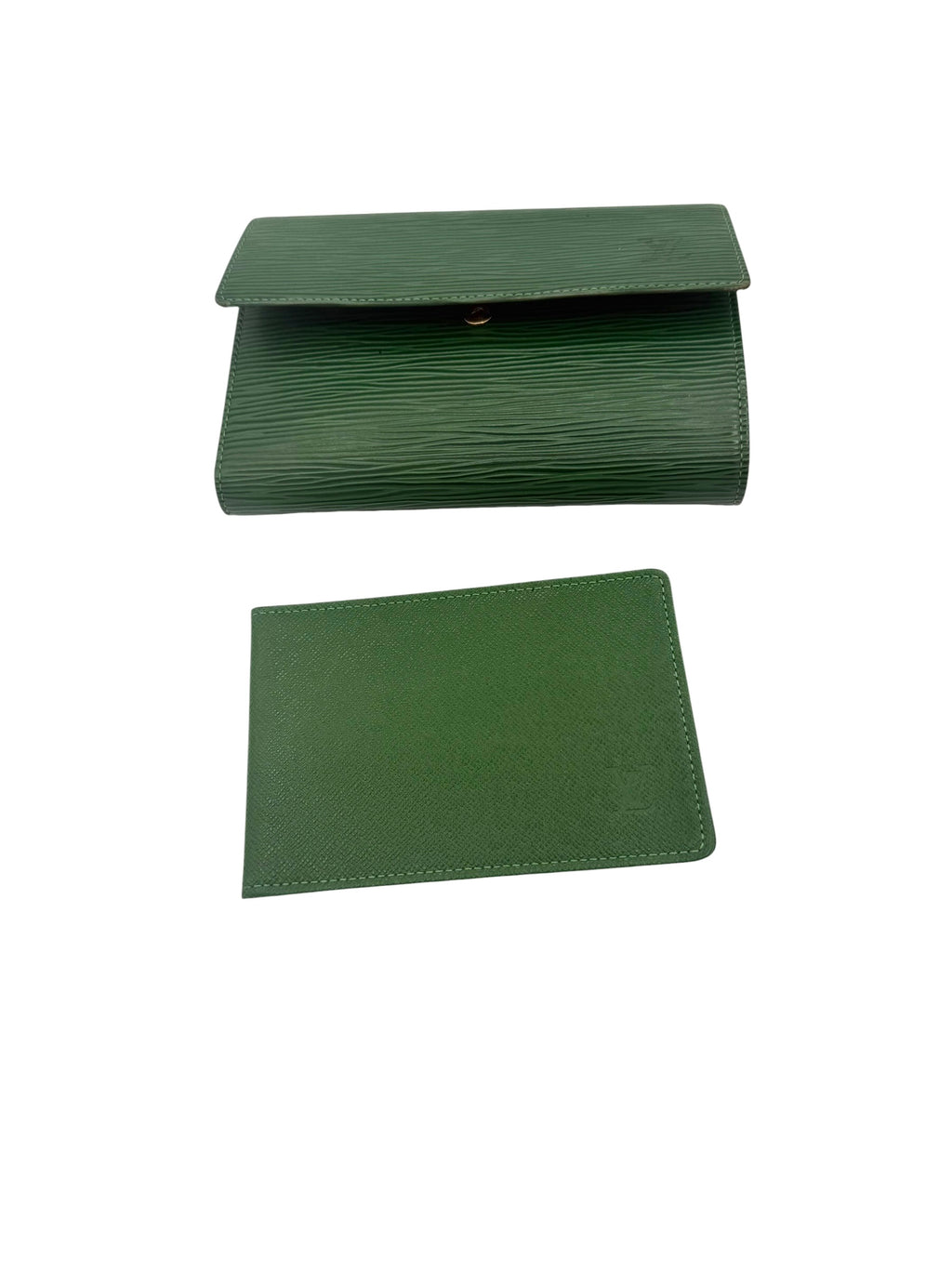 Louis Vuitton Vintage Borneo Green Epi Leather Sarah Wallet