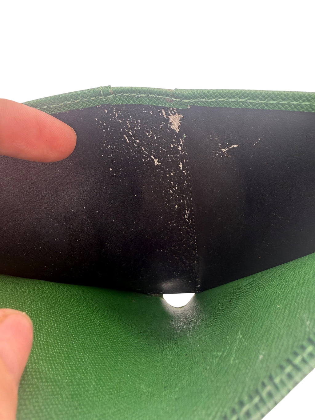 Louis Vuitton Vintage Borneo Green Epi Leather Sarah Wallet
