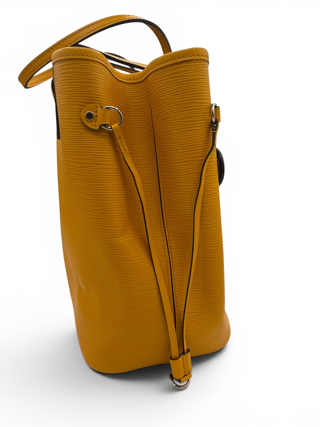 Louis Vuitton Epi Neverfull MM Yellow Jaune Citron Tote Bag w/ Pochette