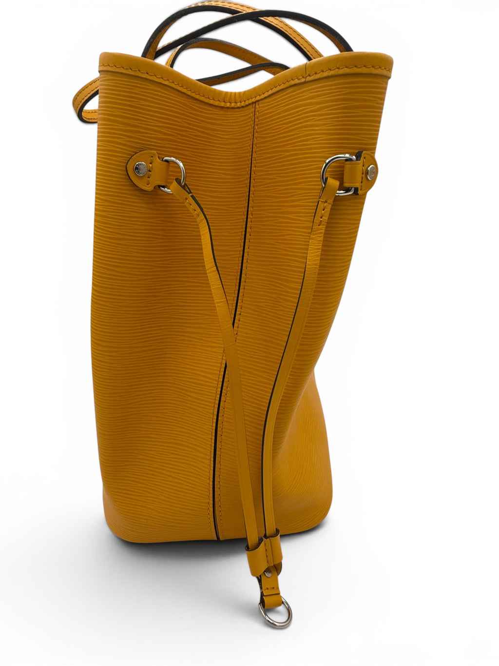 Louis Vuitton Epi Neverfull MM Yellow Jaune Citron Tote Bag w/ Pochette