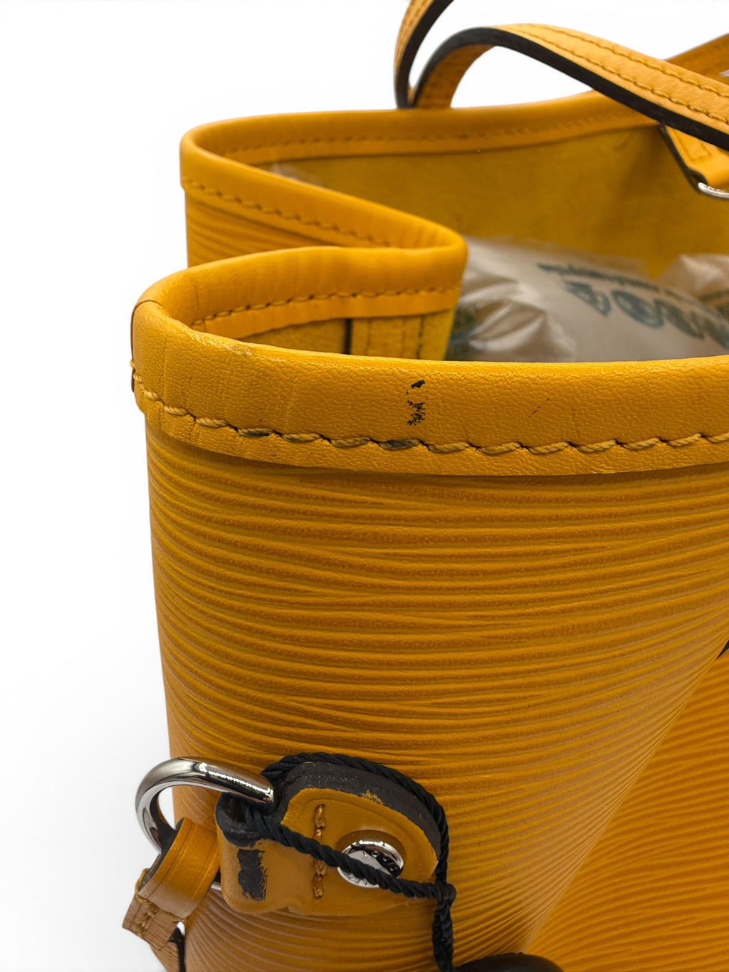 Louis Vuitton Epi Neverfull MM Yellow Jaune Citron Tote Bag w/ Pochette