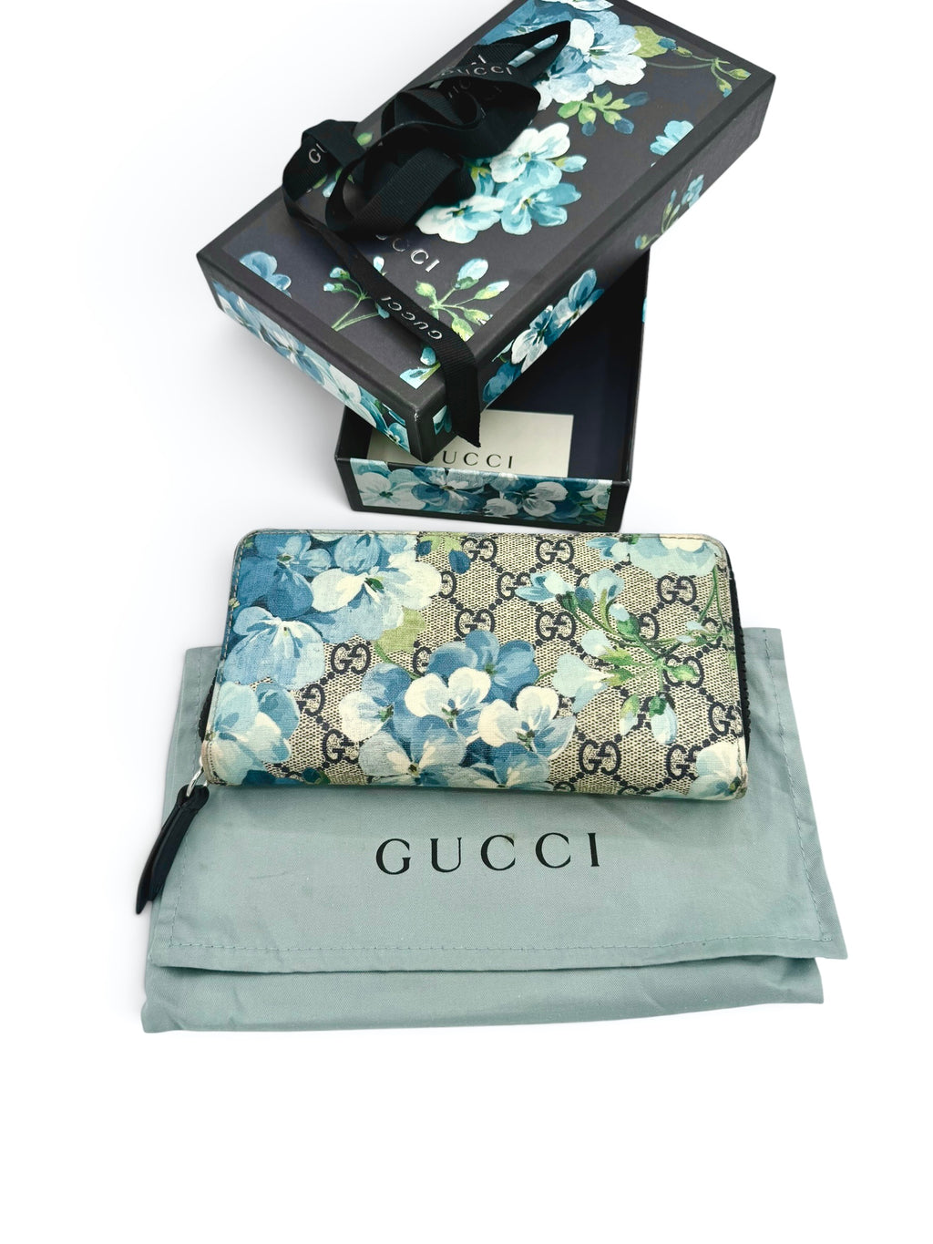 Gucci GG Blooms Zip Around Wallet