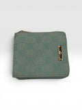 Gucci GG Canvas Zip Around Bi-Fold Wallet Light Blue
