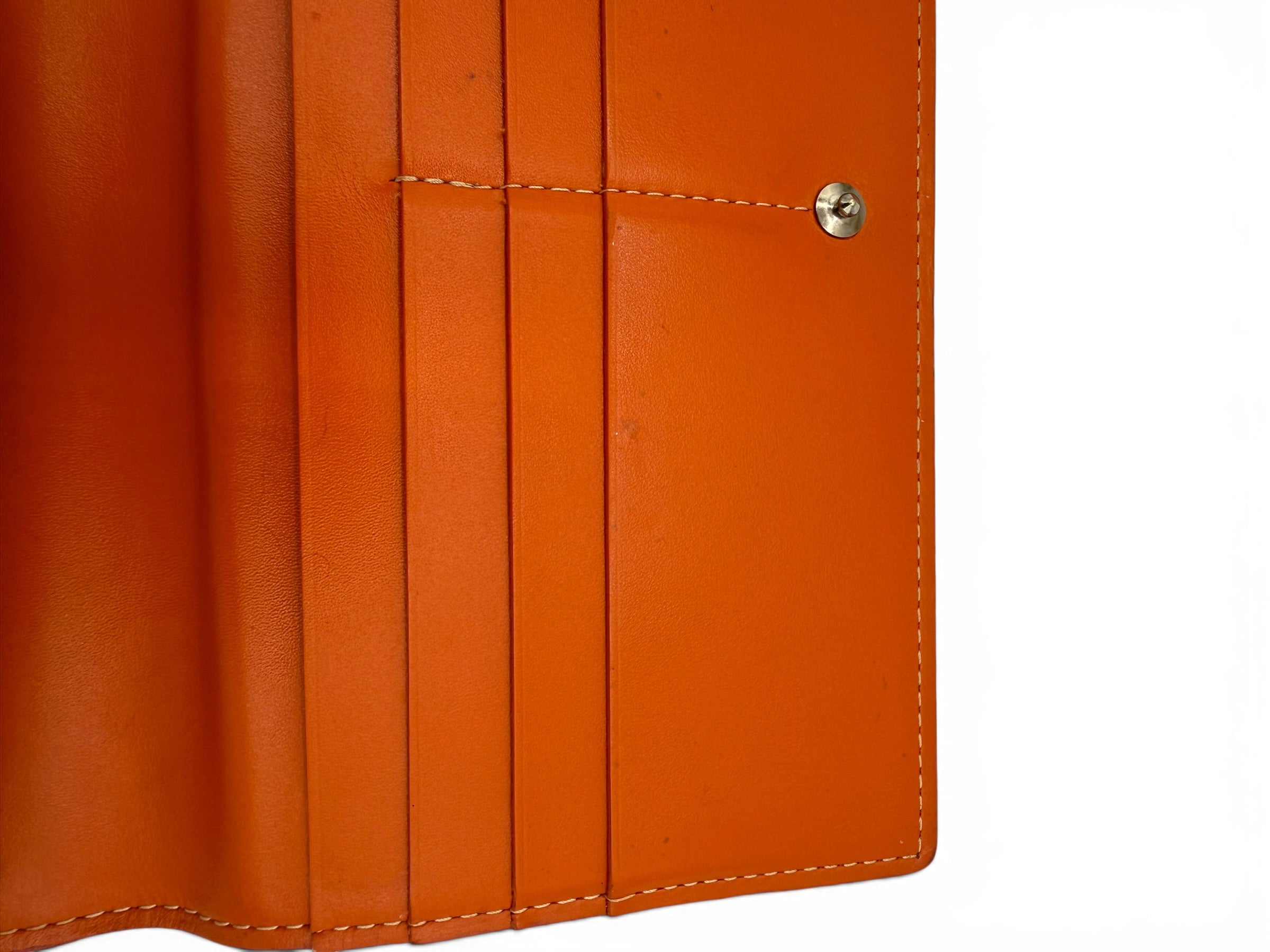 Goyard Richelieu Wallet Orange Goyardine Canvas