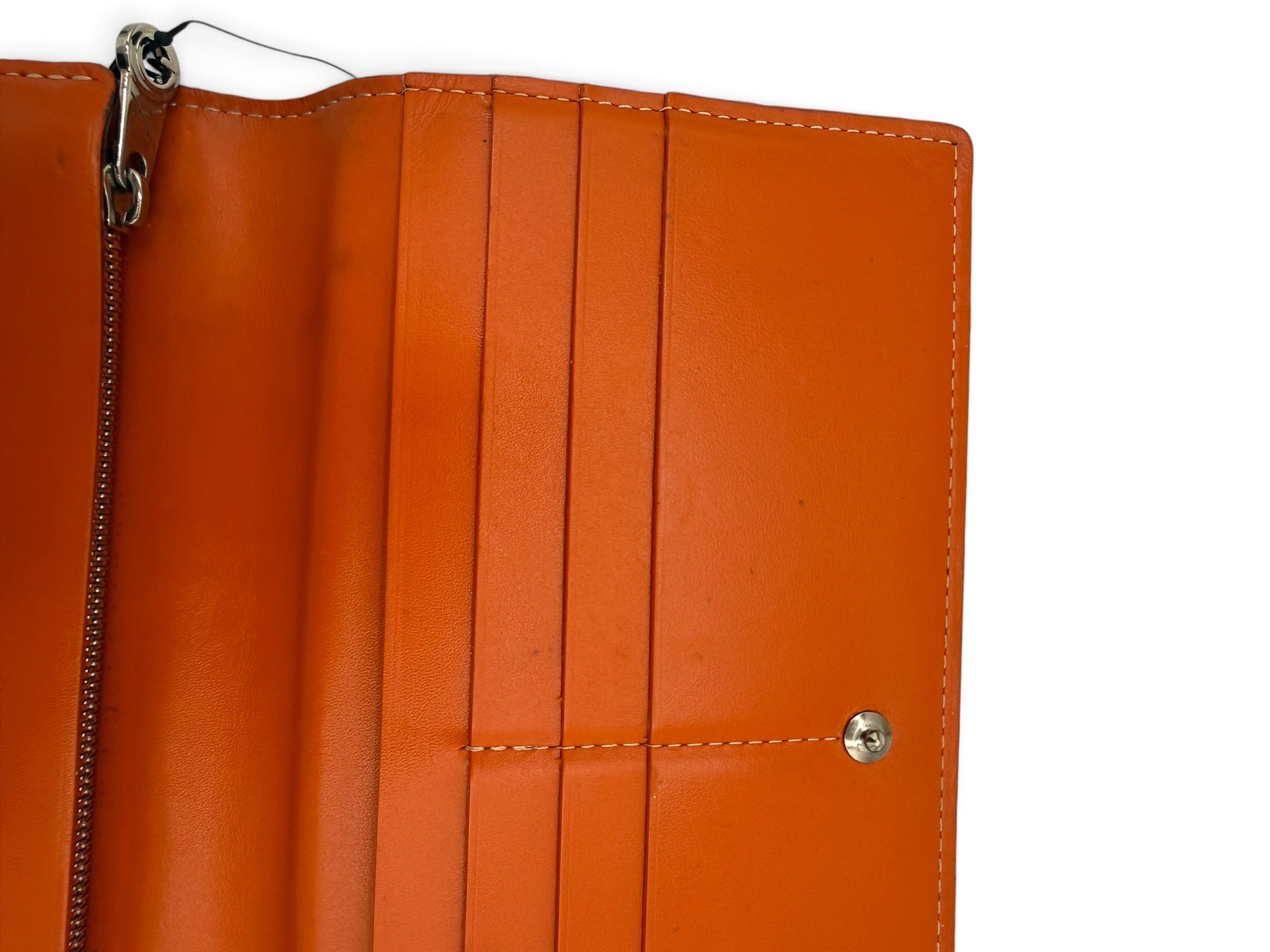 Goyard Richelieu Wallet Orange Goyardine Canvas