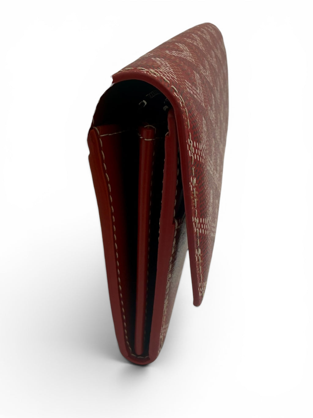 Goyard Red Goyardine Continental Flap Wallet