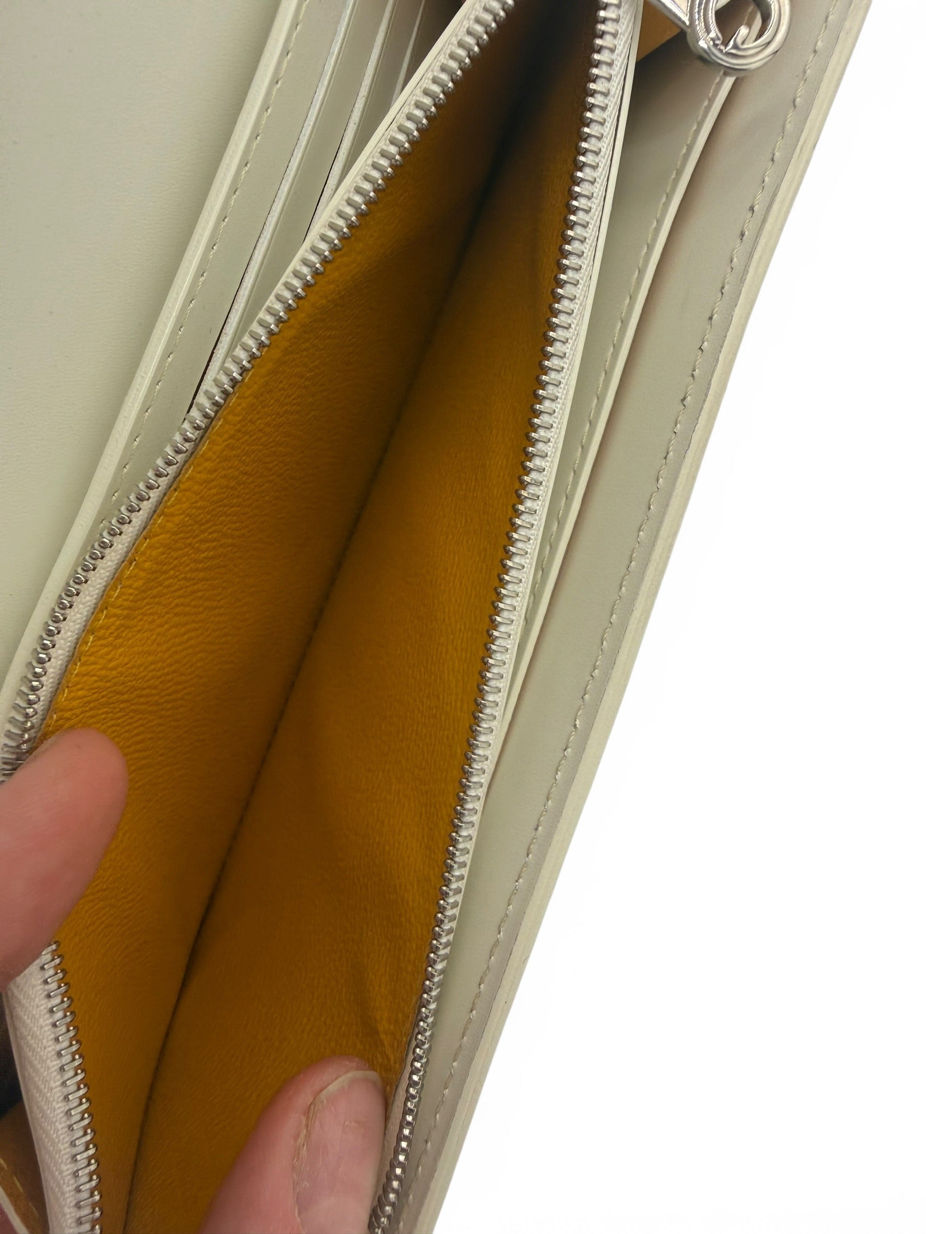 Goyard White Goyardine Long Flap Continental Wallet