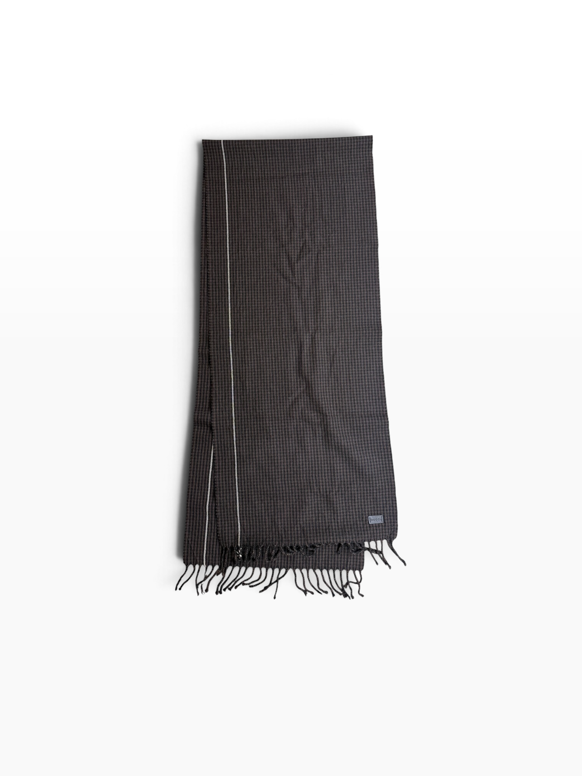 Gucci Cashmere Check Scarf Brown 67 x 14 in