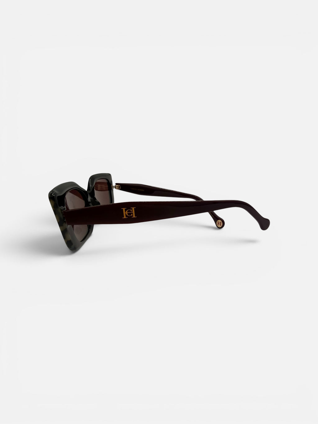 Caroline Herrera HER 0182/S Black Burgundy CH Logo Sunglasses