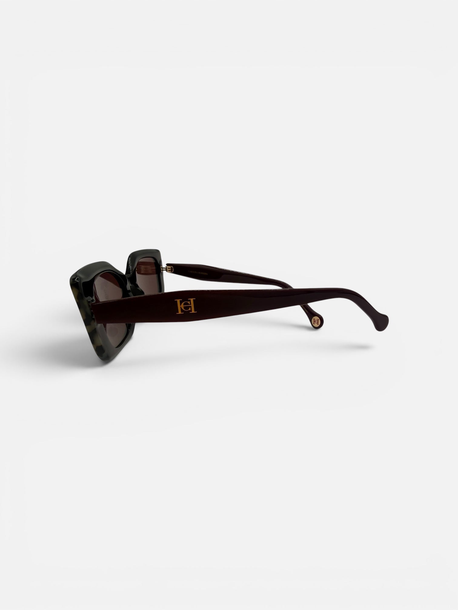 Caroline Herrera HER 0182/S Black Burgundy CH Logo Sunglasses