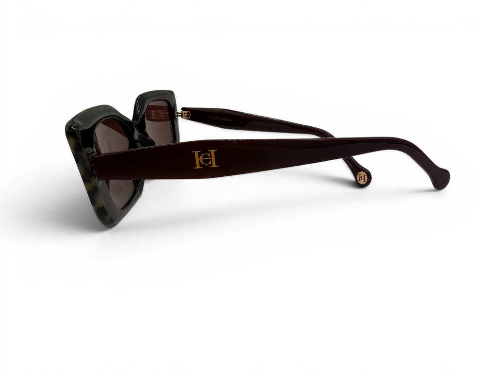 Caroline Herrera HER 0182/S Black Burgundy CH Logo Sunglasses