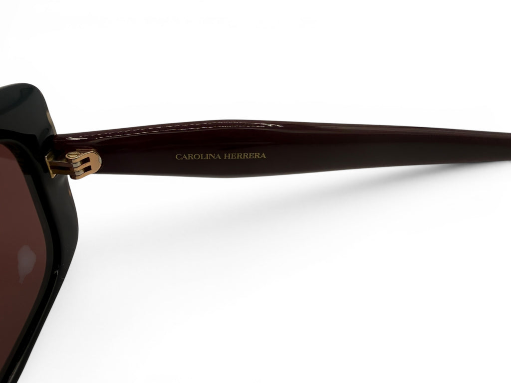 Caroline Herrera HER 0182/S Black Burgundy CH Logo Sunglasses