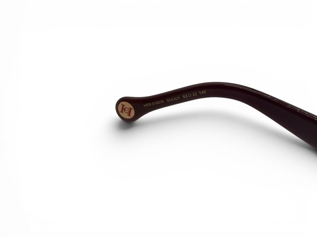 Caroline Herrera HER 0182/S Black Burgundy CH Logo Sunglasses