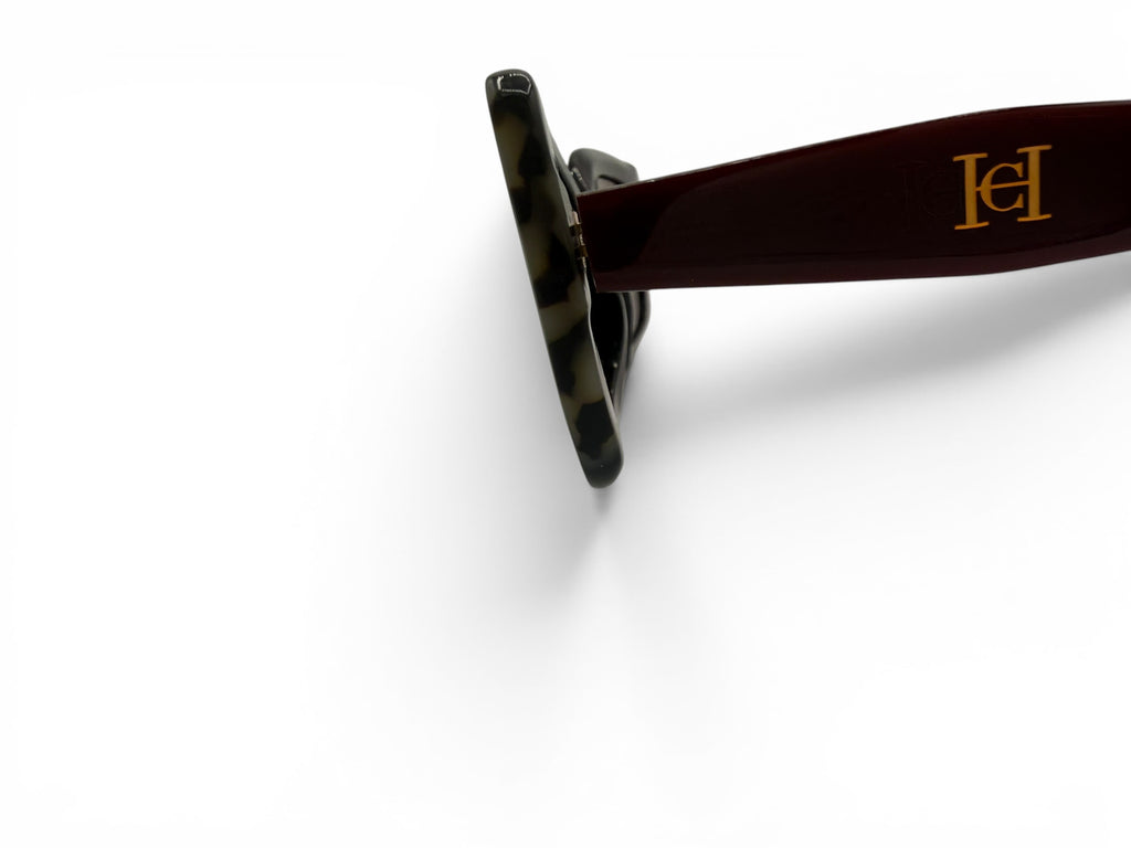 Caroline Herrera HER 0182/S Black Burgundy CH Logo Sunglasses