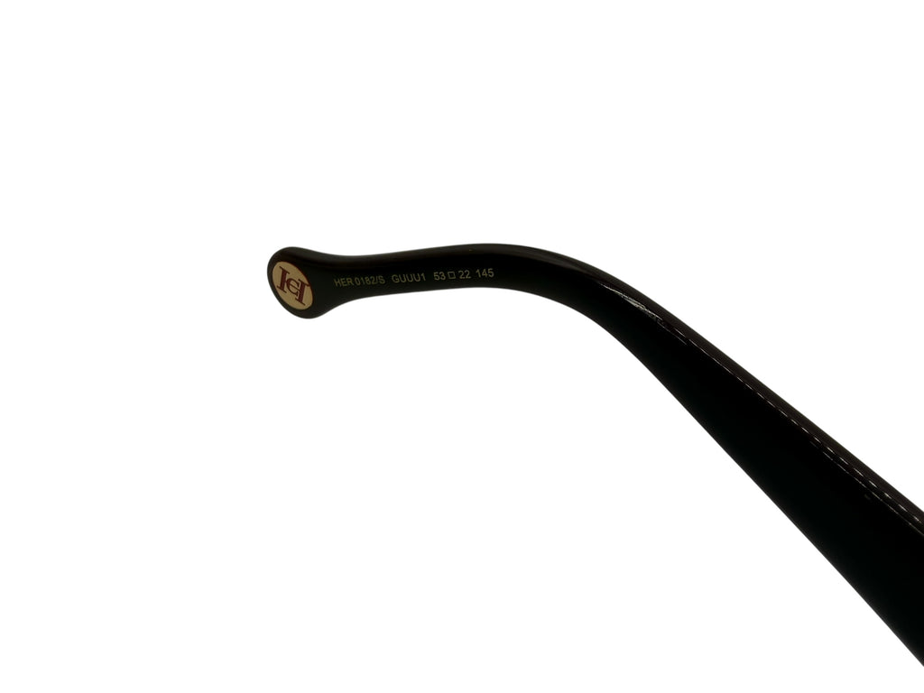Caroline Herrera HER 0182/S Black Burgundy CH Logo Sunglasses
