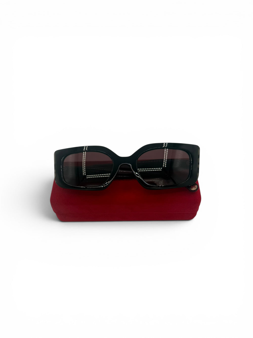 Caroline Herrera HER 0182/S Black Burgundy CH Logo Sunglasses