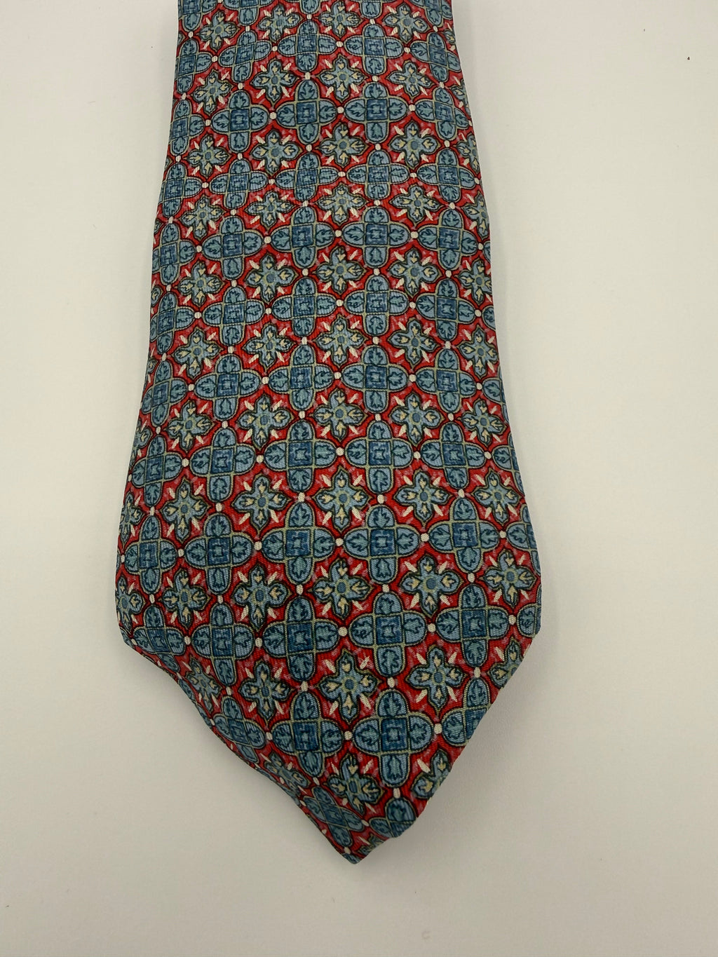 Hèrmes 100% Silk Geometric Print Tie