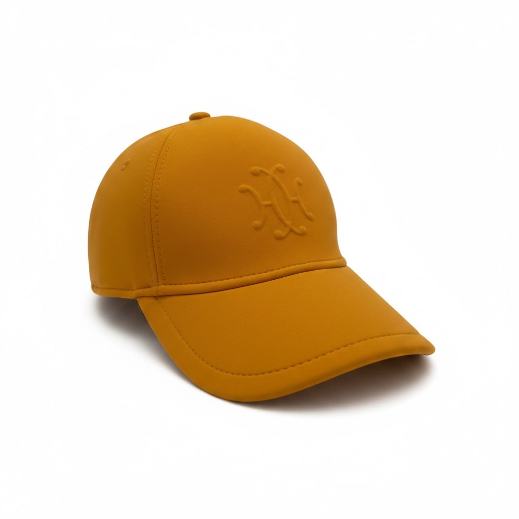 Hermés H Sellier Orange/Yellow Baseball Cap Size M