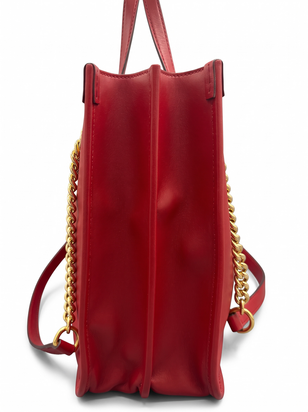 Gucci Horsebit 1955 Large Leather Chain Tote | Red | Gold Hardware | COA