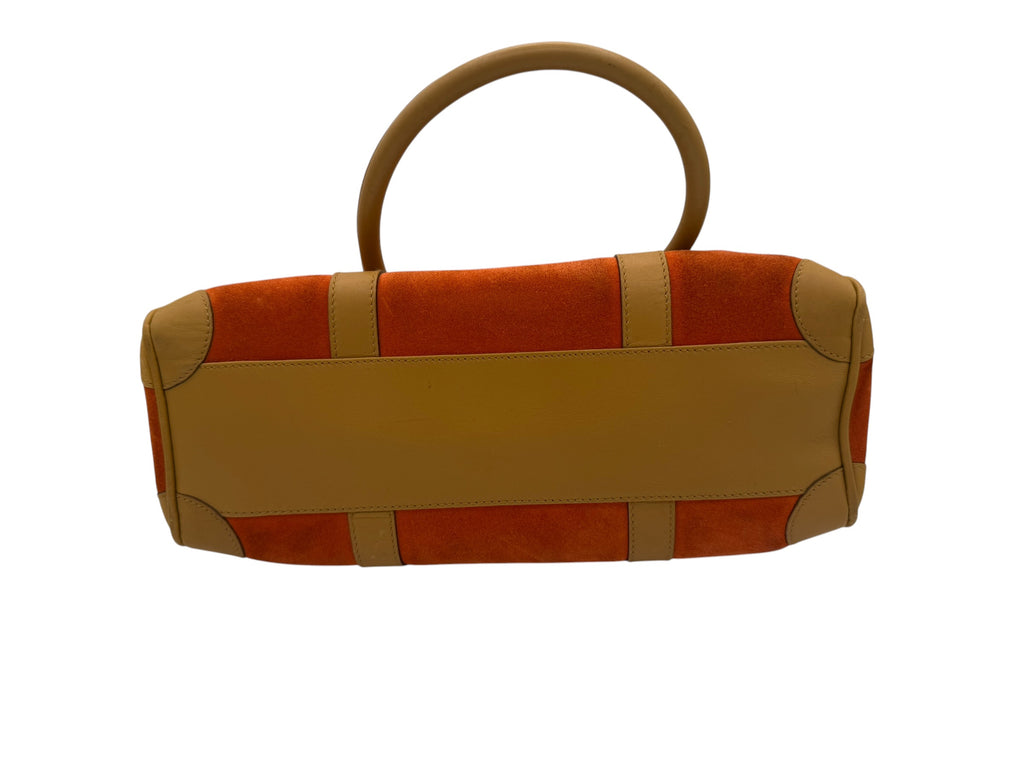 Gucci Suede Boston Bag Orange