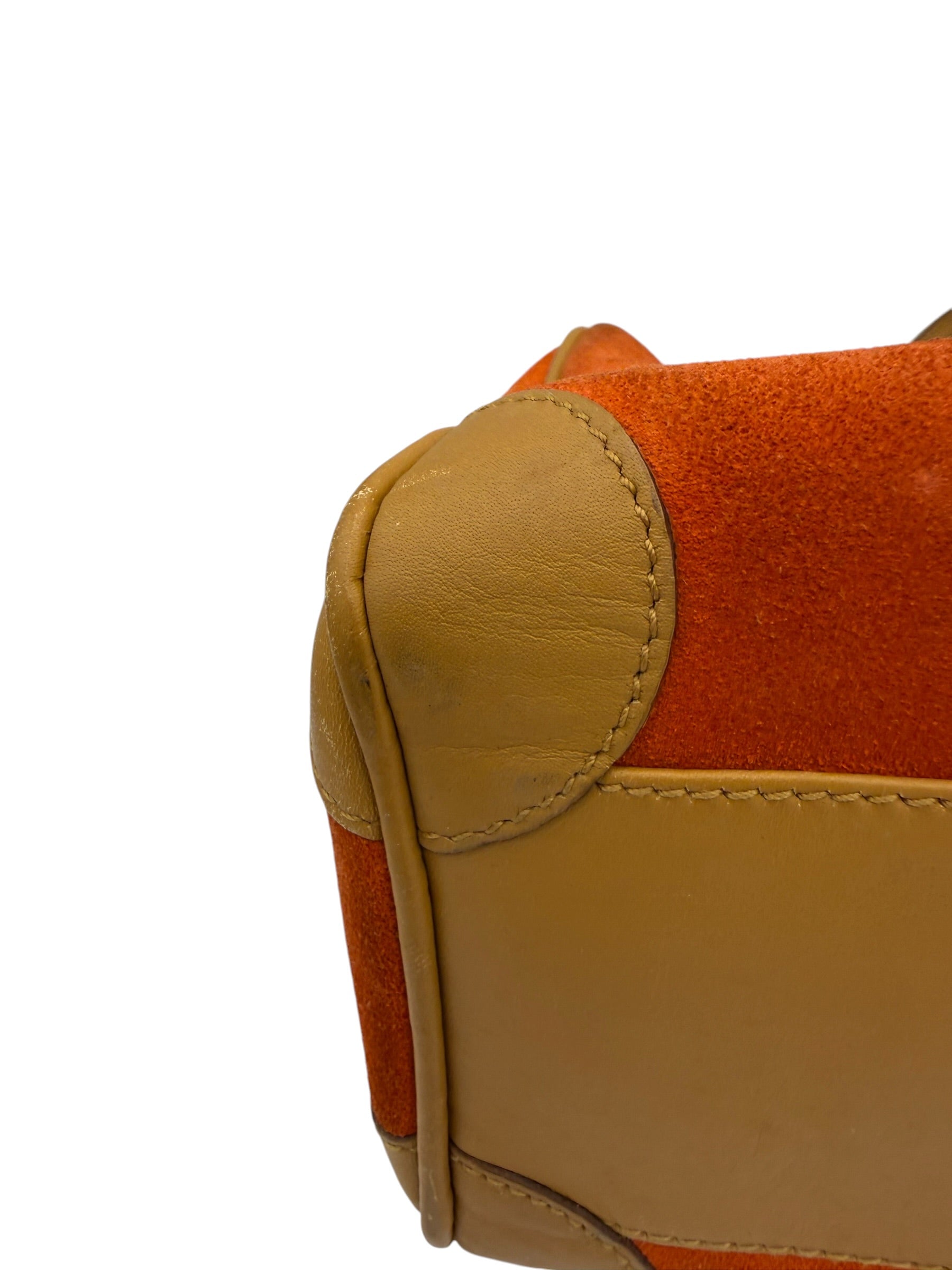 Gucci Suede Boston Bag Orange
