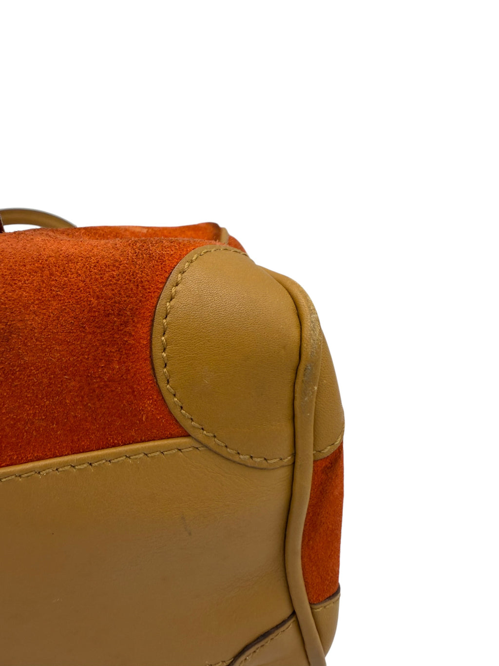 Gucci Suede Boston Bag Orange
