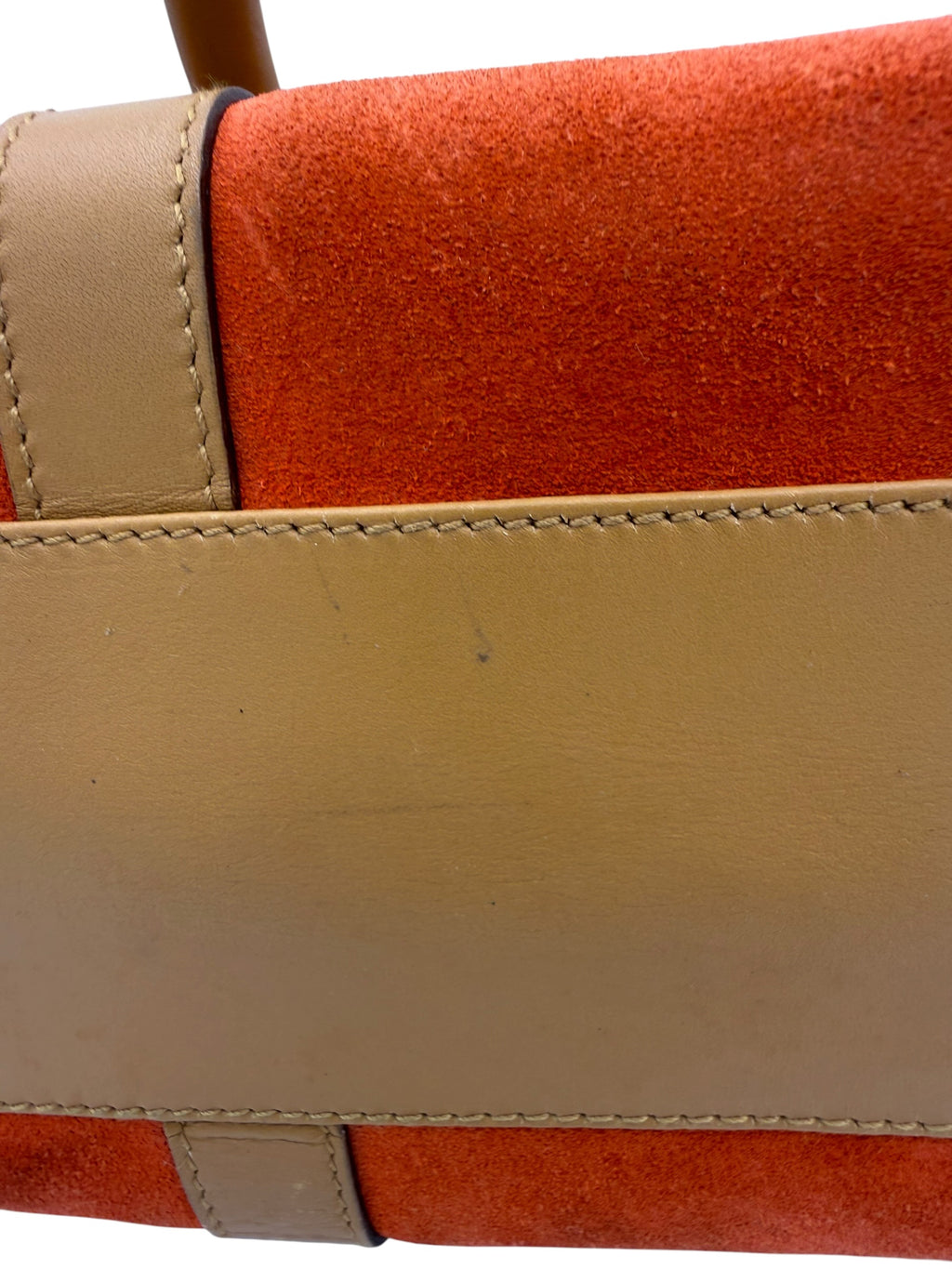Gucci Suede Boston Bag Orange