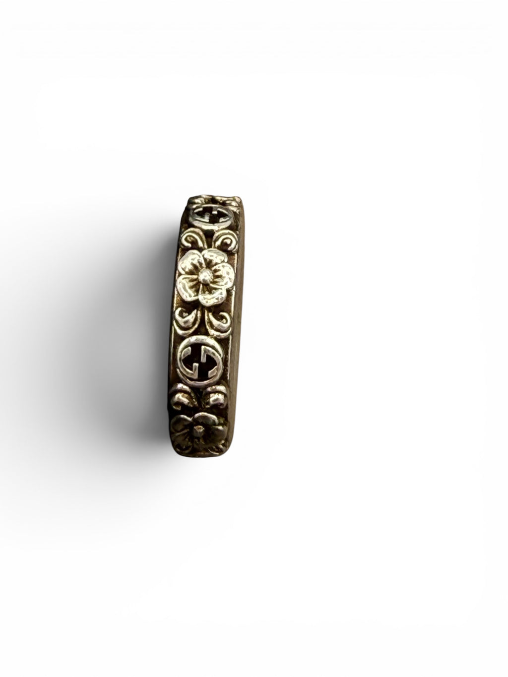 Gucci Interlocking G Bloom Sterling Silver Ring – US Size 5