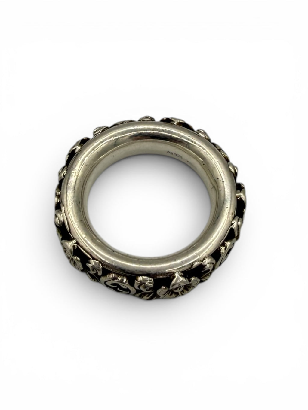 Gucci Interlocking G Bloom Sterling Silver Ring – US Size 5