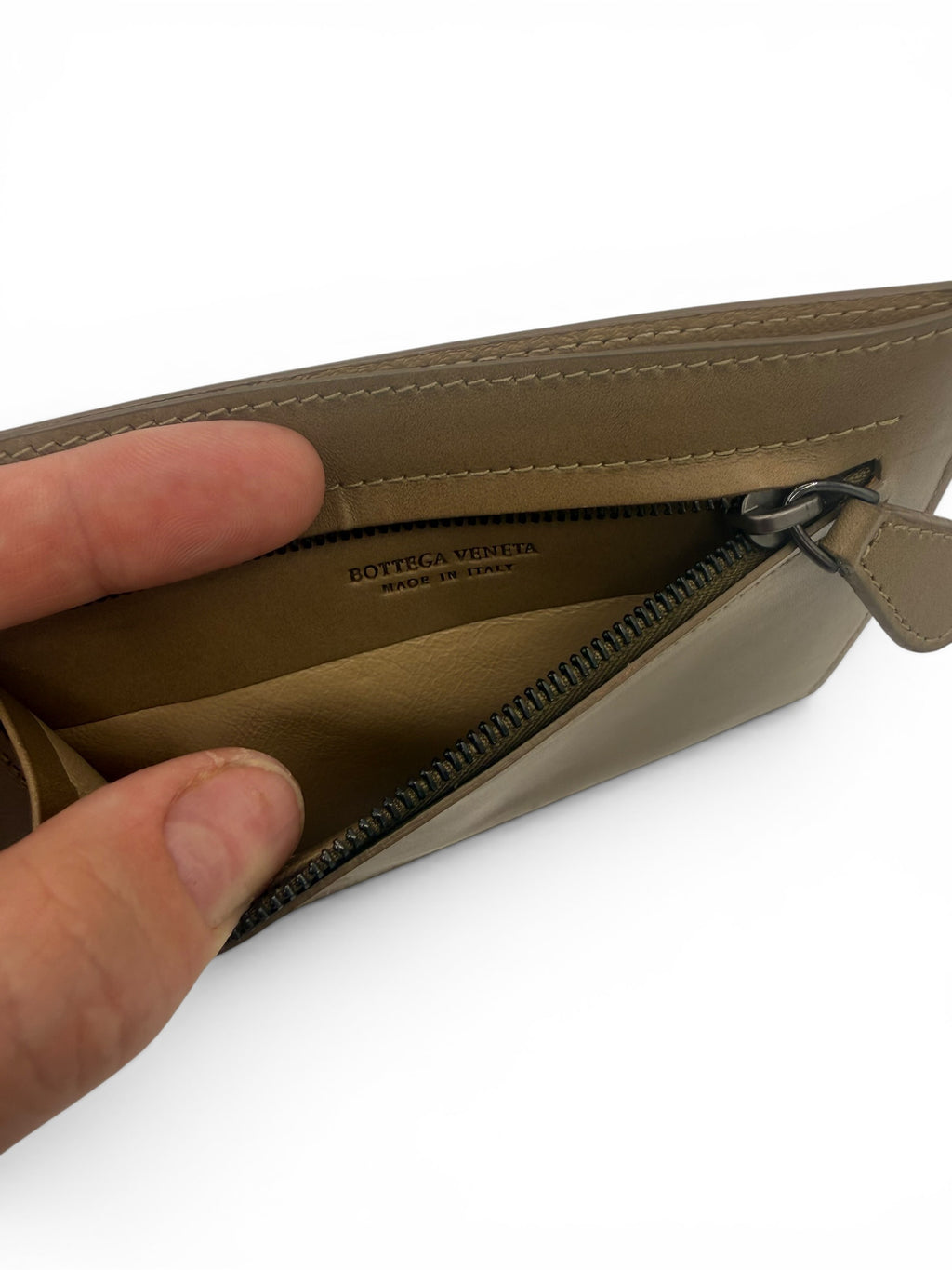 Bottega Veneta Intrecciato Leather Zip Card Colder Wallet