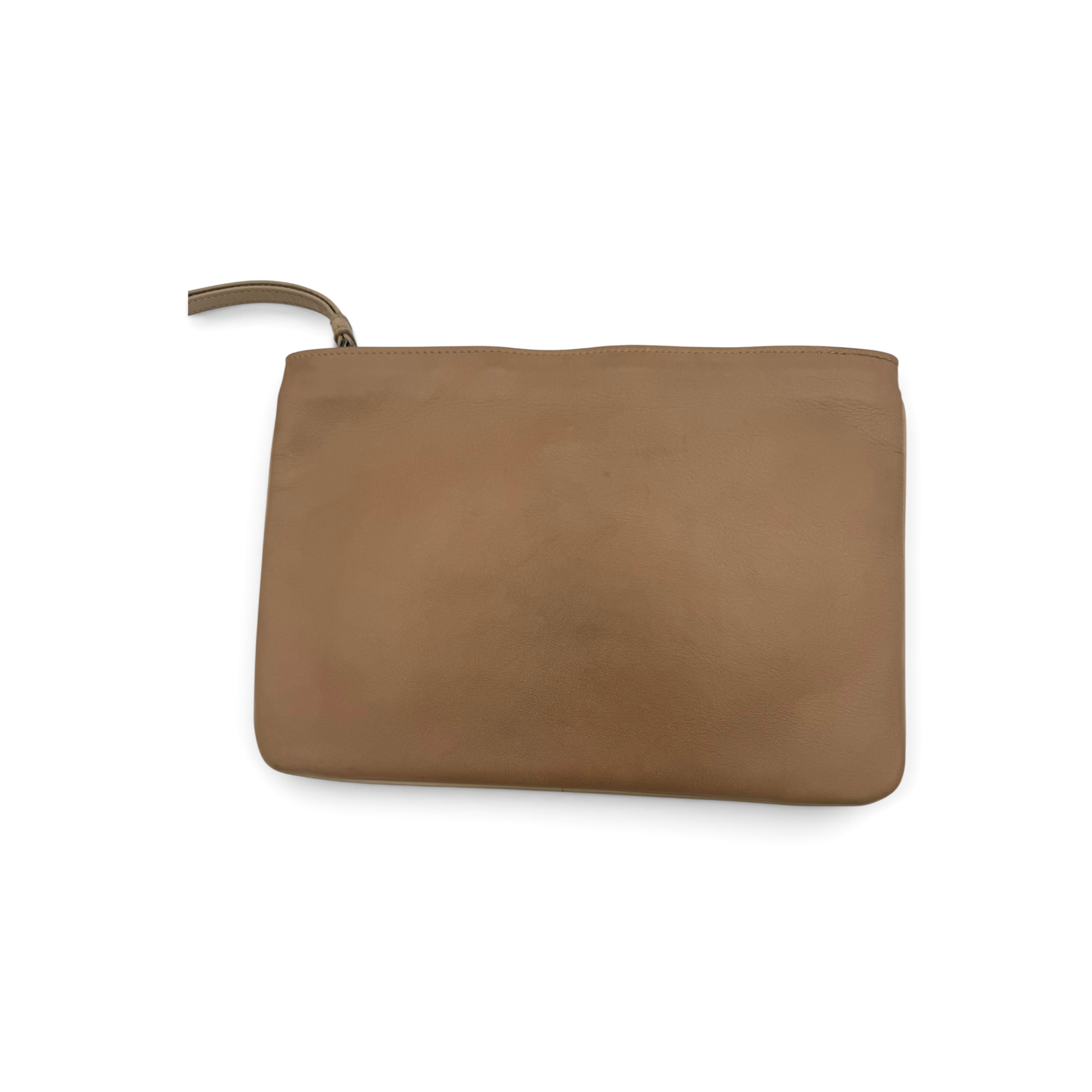 Bottega Veneta Intrecciato Wristlet Clutch Beige/Lime