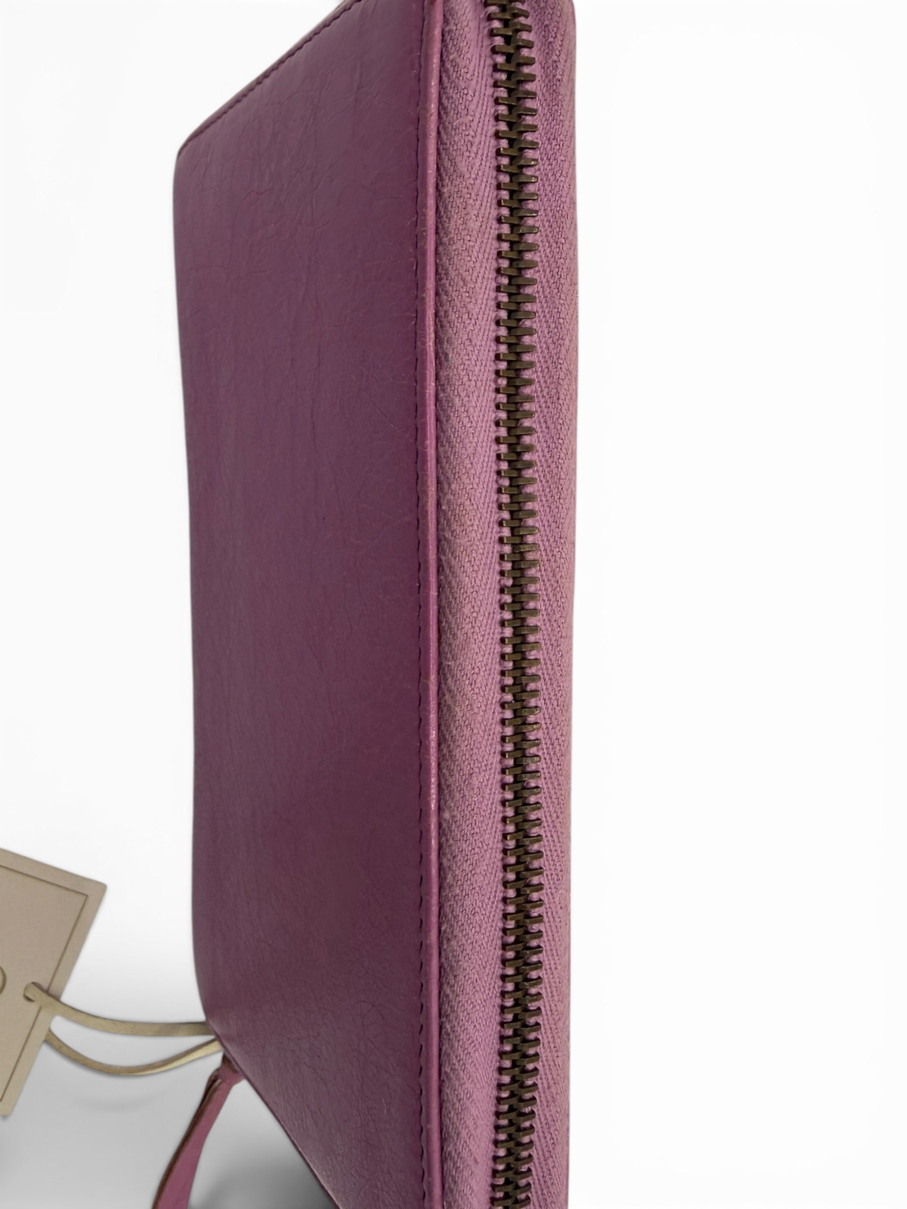 Balenciaga Le City Continental Zip Around Wallet - Hot Pink Lambskin