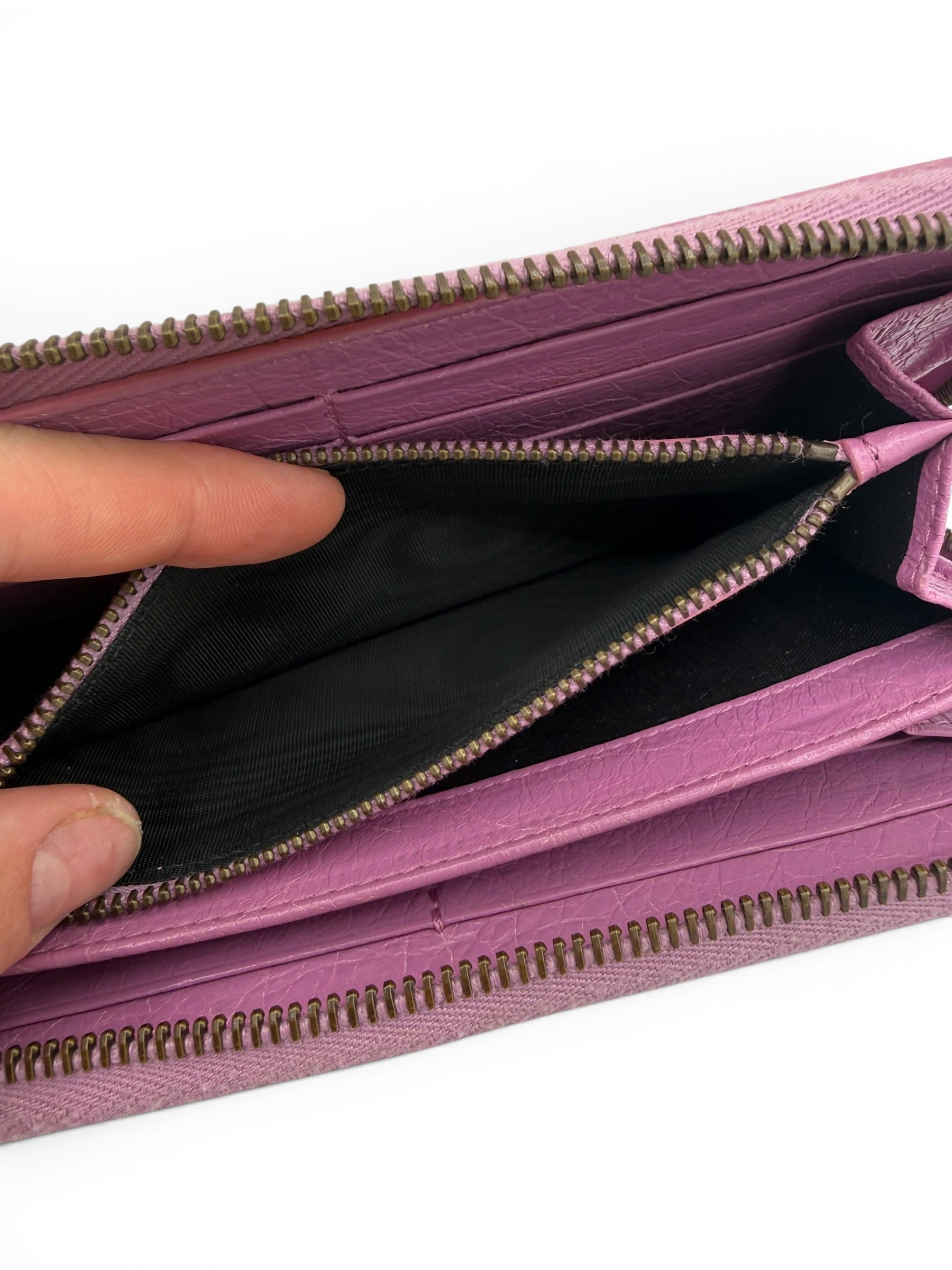 Balenciaga Le City Continental Zip Around Wallet - Hot Pink Lambskin