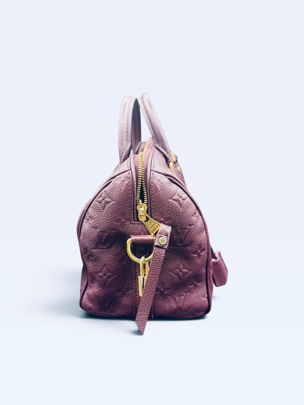 Louis Vuitton Monogram Empreinte Speedy Bandoulière 25 Aube | Purple Leather | COA