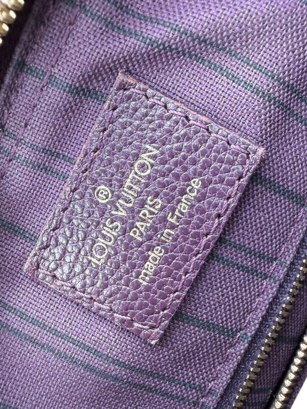 Louis Vuitton Monogram Empreinte Speedy Bandoulière 25 Aube | Purple Leather | COA