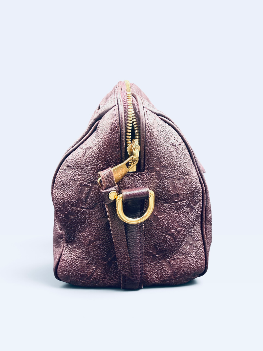 Louis Vuitton Monogram Empreinte Speedy Bandoulière 25 Aube | Purple Leather | COA