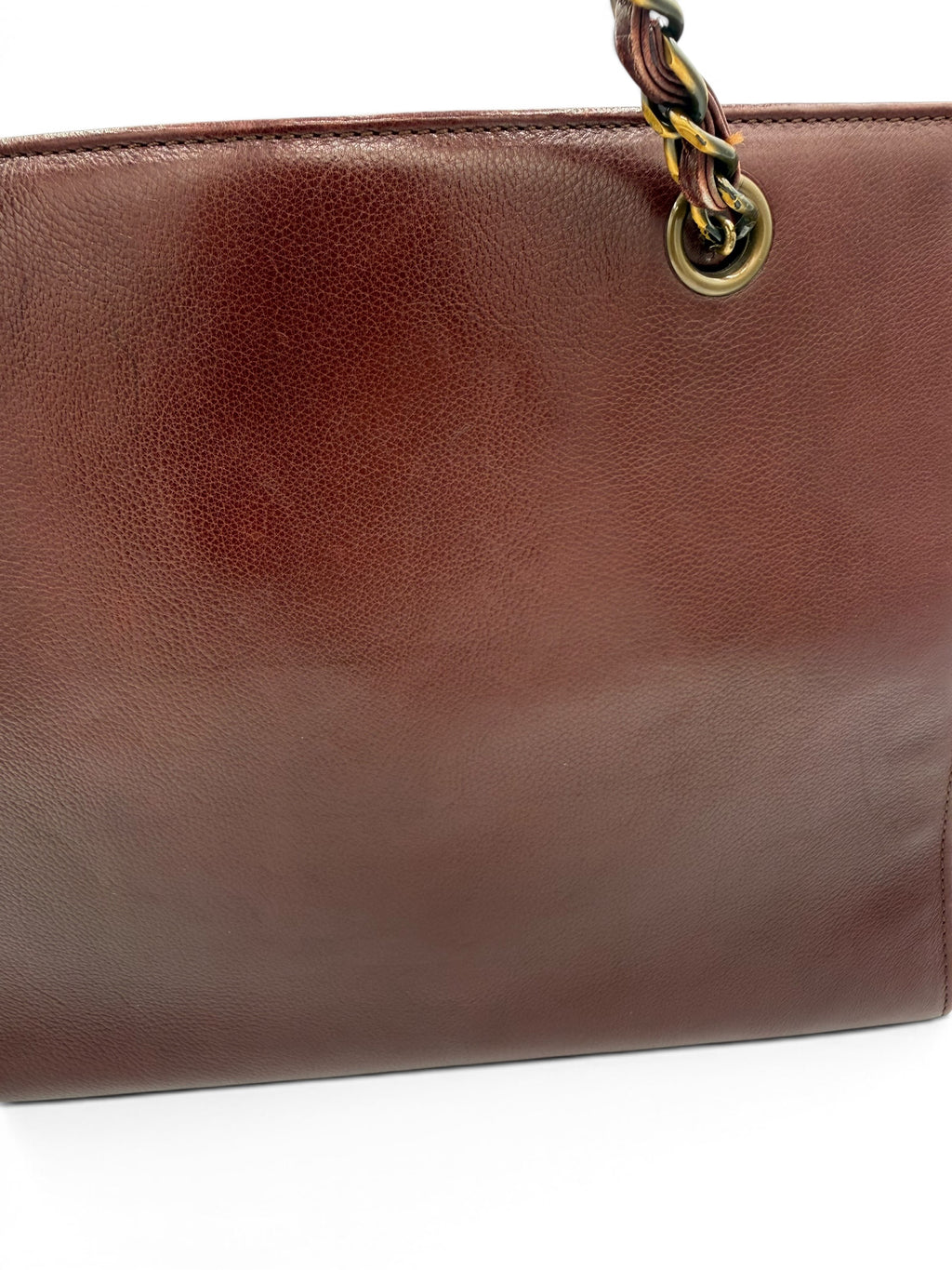 Vintage Chanel 1998 Burgundy Lambskin CC Pocket Tote Bag