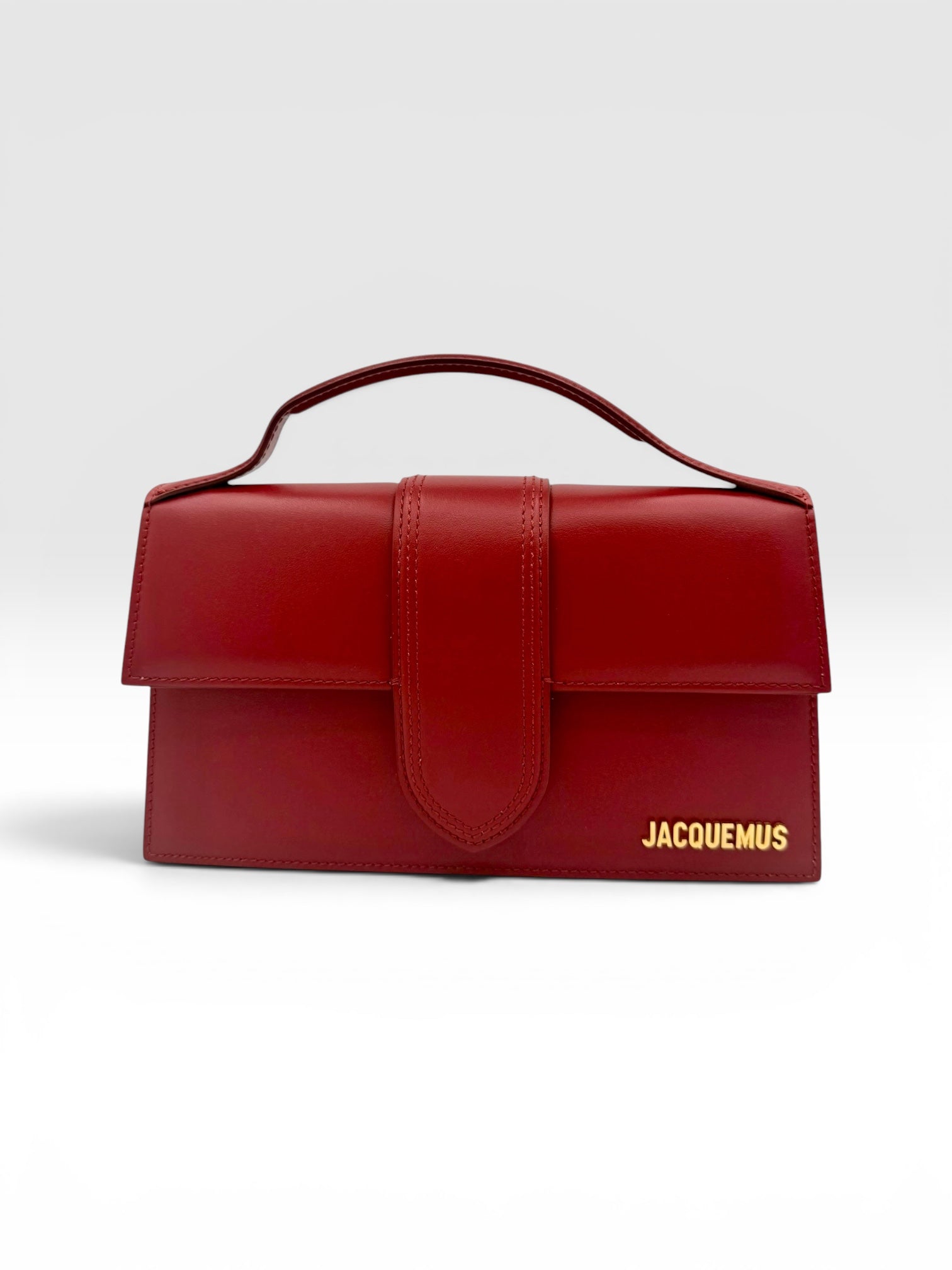Jacquemus Le Grand Bambino Red Leather Top Handle Bag