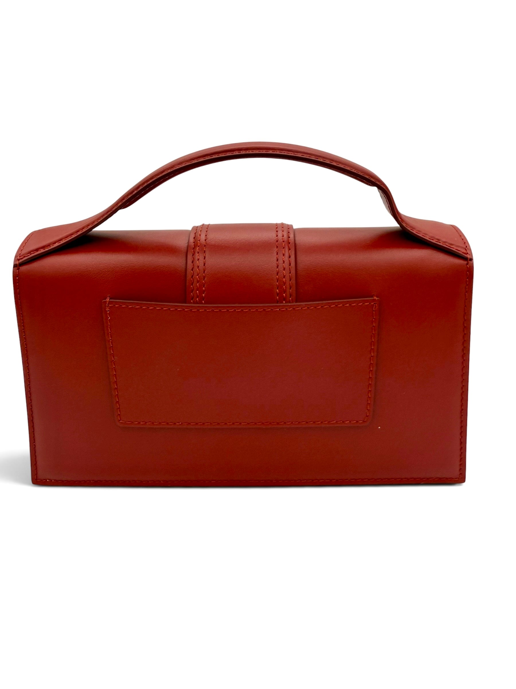 Jacquemus Le Grand Bambino Red Leather Top Handle Bag