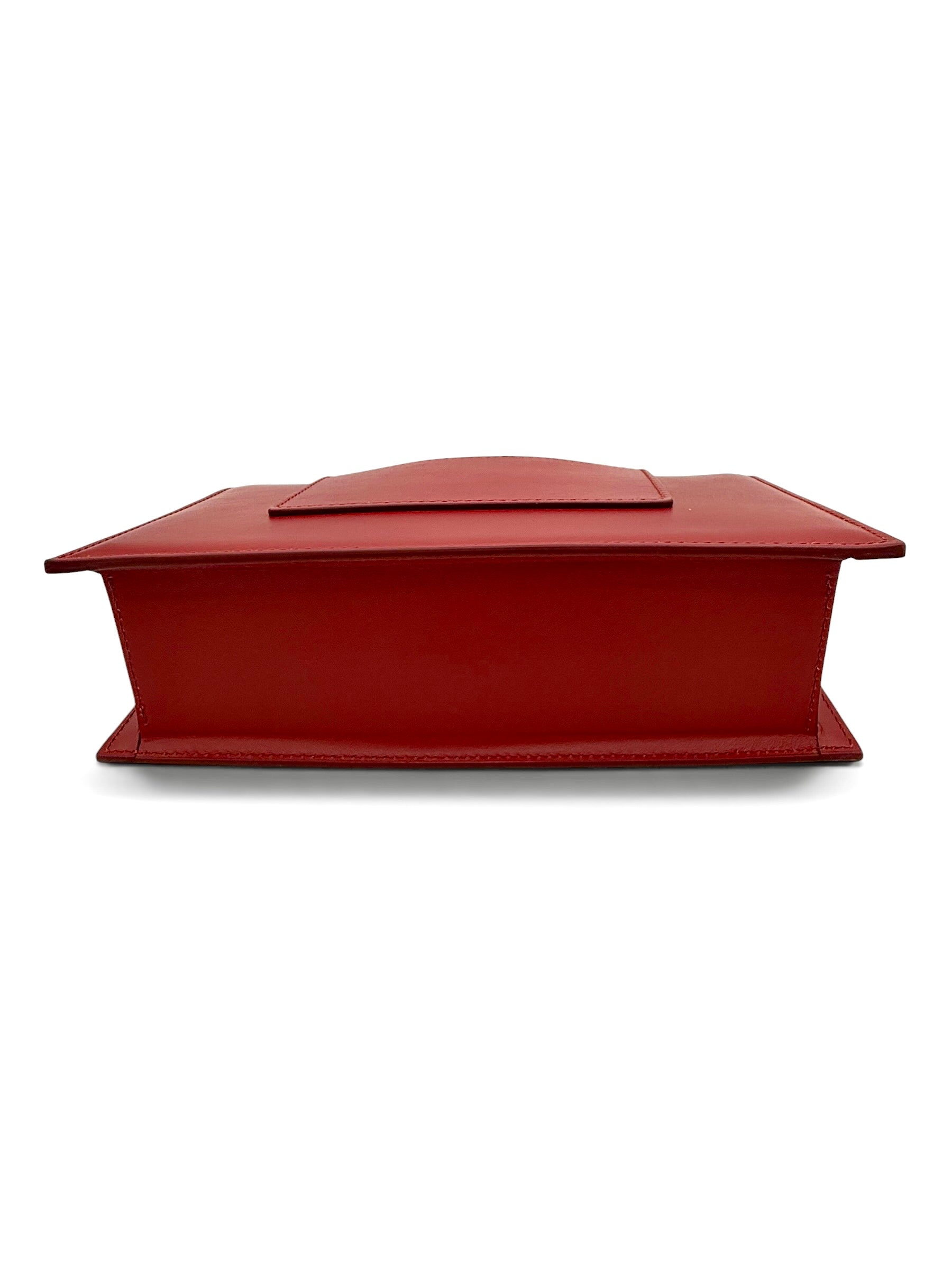 Jacquemus Le Grand Bambino Red Leather Top Handle Bag