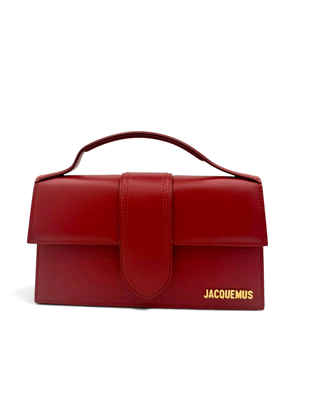 Jacquemus Le Grand Bambino Red Leather Top Handle Bag
