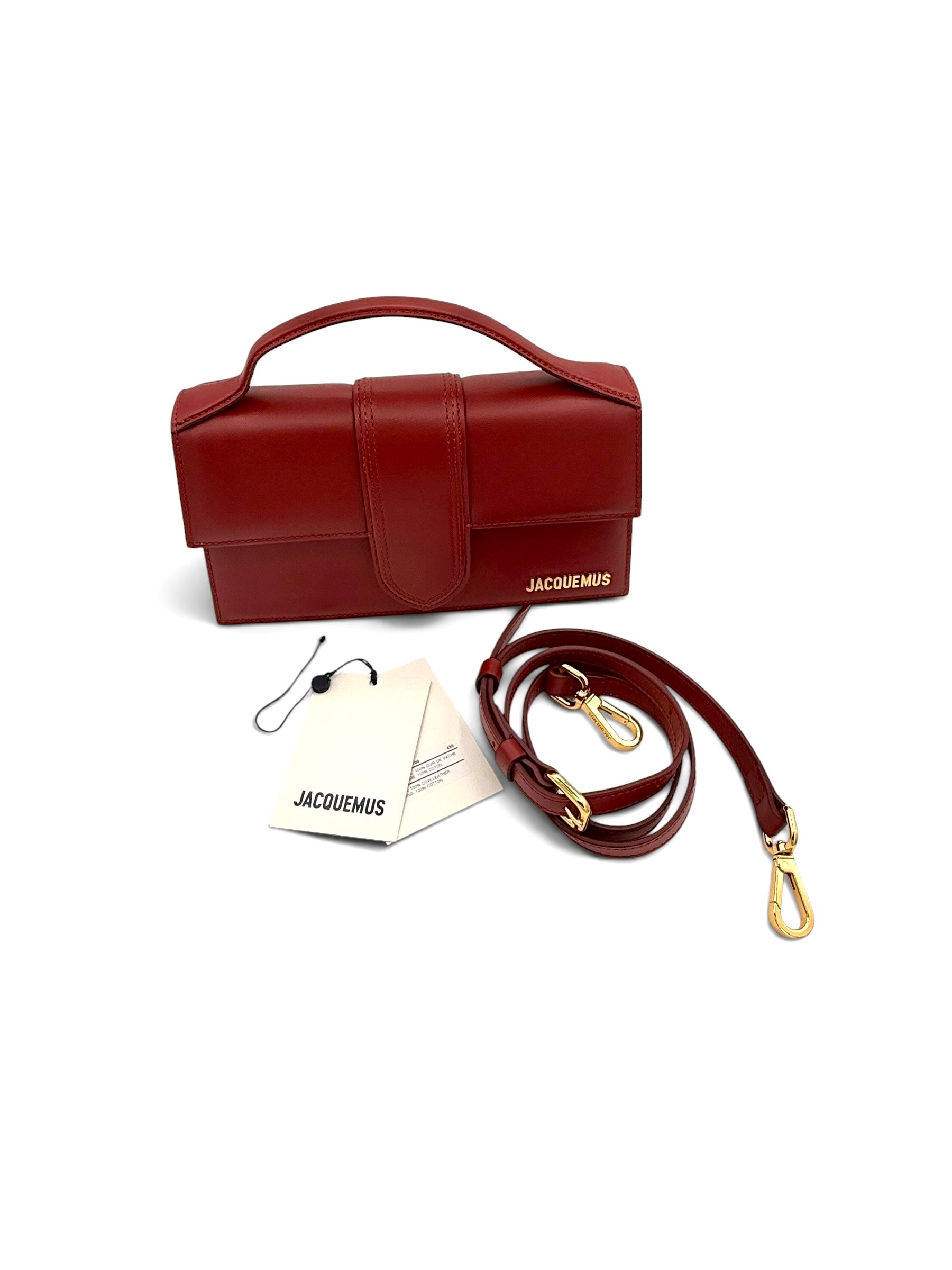 Jacquemus Le Grand Bambino Red Leather Top Handle Bag