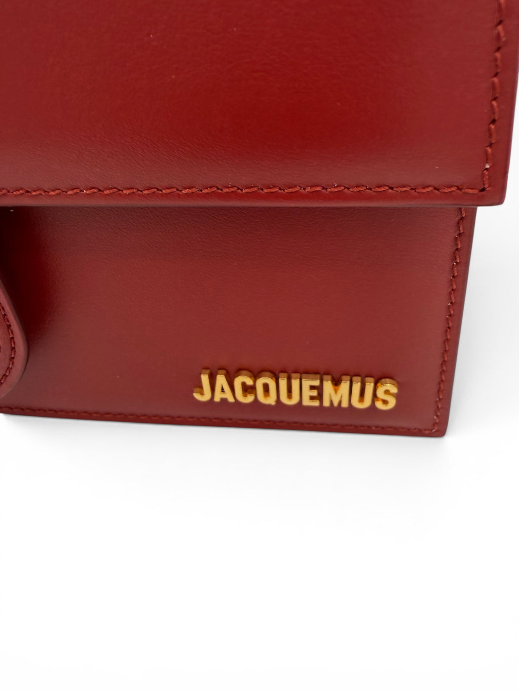 Jacquemus Le Grand Bambino Red Leather Top Handle Bag